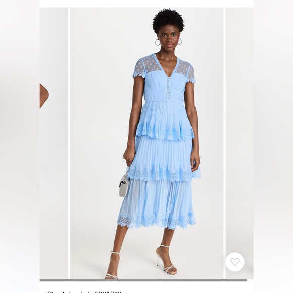 Self Portrait
Blue Chiffon Tiered Midi Dress - Picture 7 of 8